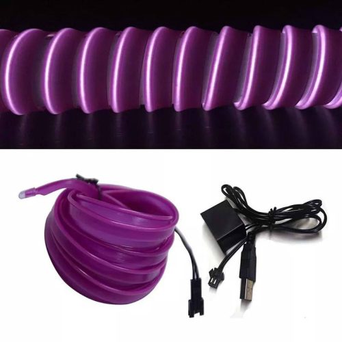 OneLED Car LED řetěz, řezací LED světlo, sUSB nabíječkou 5m (fialová)