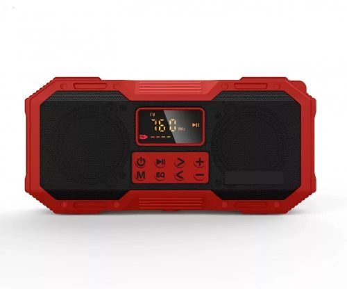 Multifunkční kempingové rádio Kayinow se signálem SOS a lampou (červená)