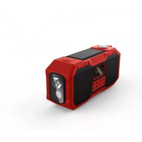   Multifunkční kempingové rádio Kayinow se signálem SOS a lampou (červená)