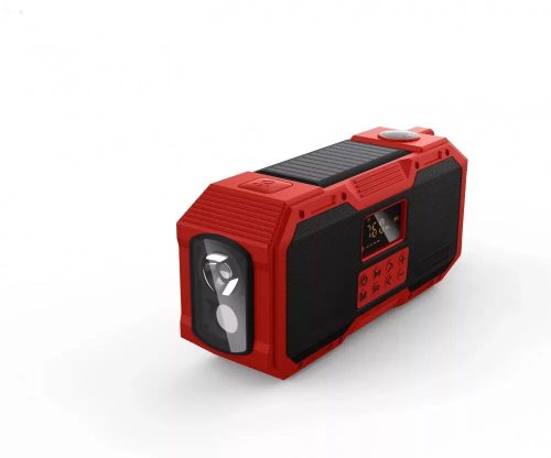 Multifunkční kempingové rádio Kayinow se signálem SOS a lampou (červená)