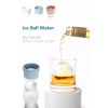 Blux Creative Ice Ball Maker – bílá silikonová forma na ledové kostky, 4kusy na výrobu ledových koulí