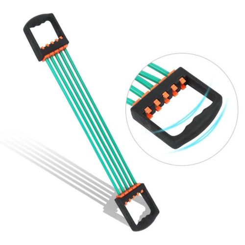 Multifunkční posilovací gumička s ergonomickou rukojetí (zelená)