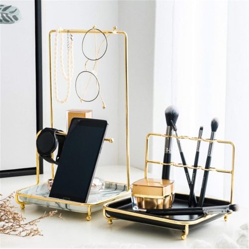 Stolní stojan na šperky 16,5x28cm 2ks (zlato-bílý)