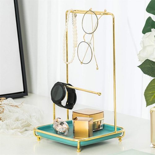 Stolní stojan na šperky 16,5x28cm 2ks (zlato-bílý)