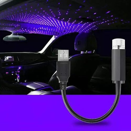 OneLED Mini USB projektor LED světlo, efekt hvězdné oblohy, do auta, domova, dětského pokoje (jednobarevné)