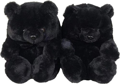Pantofle MOLATIN Plyšový medvídek (černé, jedna velikost: 36-41)