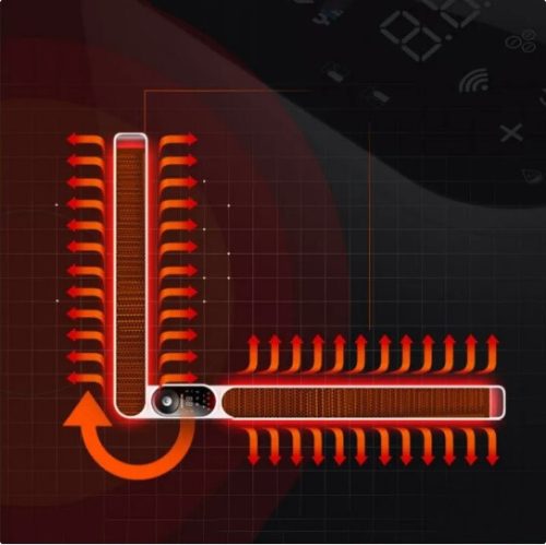 Elektrický ohřívač Nikoson se zvlhčovačem – Energeticky úsporný grafenový ohřívač vzduchu do koupelny a obývacího pokoje