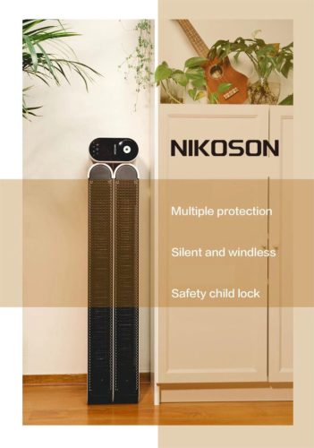 Elektrický ohřívač Nikoson se zvlhčovačem – Energeticky úsporný grafenový ohřívač vzduchu do koupelny a obývacího pokoje