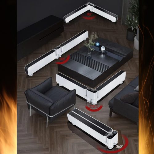 Elektrický ohřívač Nikoson se zvlhčovačem – Energeticky úsporný grafenový ohřívač vzduchu do koupelny a obývacího pokoje