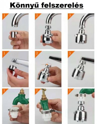 Blux úsporná dřezová baterie – bronzová barva, otočná o 360°, adaptér na filtrovanou baterii