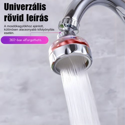 Blux úsporná dřezová baterie – červená, otočná o 360°, adaptér na filtrovanou baterii