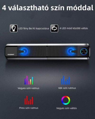 ELEGIANT SR400 Bluetooth, HiFi stereo USB reproduktor k PC, pár 2 ks/balení