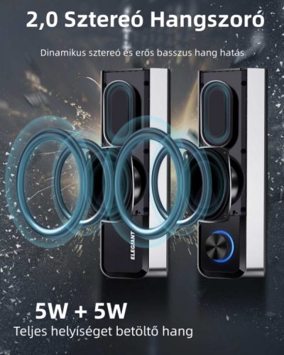 ELEGIANT SR400 Bluetooth, HiFi stereo USB reproduktor k PC, pár 2 ks/balení