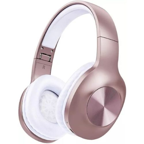 Bluetooth sluchátka LETSCOM H10 – přes uši, 100 hodin výdrže baterie – růžovo-zlatá