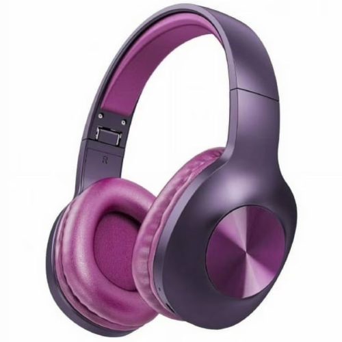 Bluetooth sluchátka LETSCOM H10 – přes uši, výdrž baterie 100 hodin – fialová