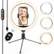 Letscom F-531 25 cm LED kruhové světlo se stojanem a Bluetooth dálkovým ovladačem