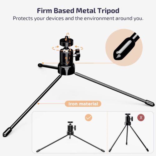 Letscom F-531 25 cm LED kruhové světlo se stojanem a Bluetooth dálkovým ovladačem