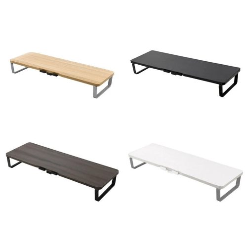 Klasický stojan na monitor s držákem na telefon – bílý