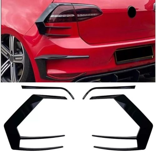 Zadní ozdobný prvek na světla pro auto (lesklá černá)