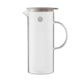   Buydeem CD2003 Konvice na čaj, žáruvzdorná skleněná konvice s víčkem 1200ml