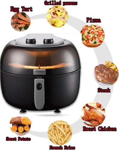 Nineshield KB6001M 8 l horkovzdušná fritéza – rotační pálkařská fritéza, 1500 W