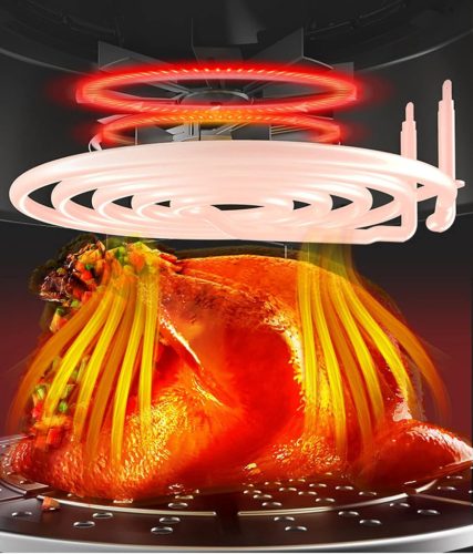 Nineshield KB6001M 8 l horkovzdušná fritéza – rotační pálkařská fritéza, 1500 W