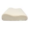 Pohodlný polštář z paměťové pěny Blux s pratelným potahem – 50×30×10/7 cm – bílý