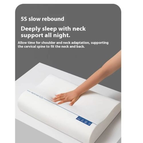 Blux Ergonomický polštář na krk z paměťové pěny – pro relaxační a pohodlný spánek – bílý