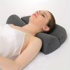 Ortopedický krční polštář Blux z paměťové pěny – šedý, spratelným potahem
