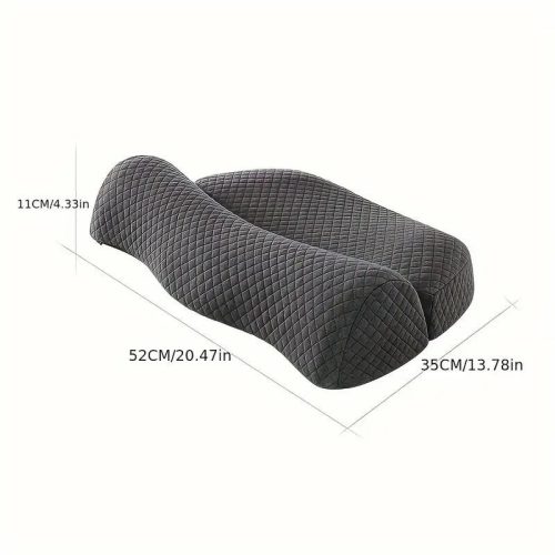 Ortopedický krční polštář Blux z paměťové pěny – šedý, spratelným potahem