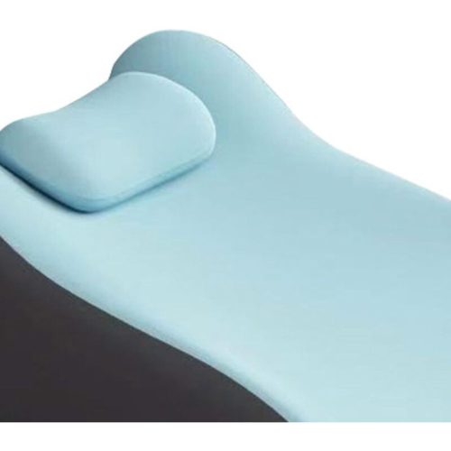 Pohodlný polštář z paměťové pěny Blux pro spaní na břiše – 42×60×23 cm – světle modrý