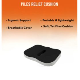   Prodyšný sedák z paměťové pěny Blux – 47×38×7 cm – černý