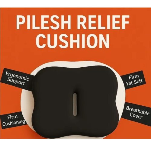 Prodyšný sedák z paměťové pěny Blux – 47×38×7 cm – černý