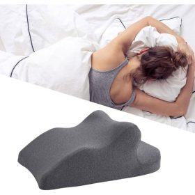   Multifunkční podpůrný polštář Blux z paměťové pěny – pro oporu zad, relaxaci a břicha (65×46×26 cm, tmavě šedý)