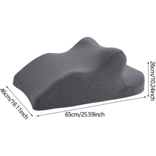 Multifunkční podpůrný polštář Blux z paměťové pěny – pro oporu zad, relaxaci a břicha (65×46×26 cm, tmavě šedý)