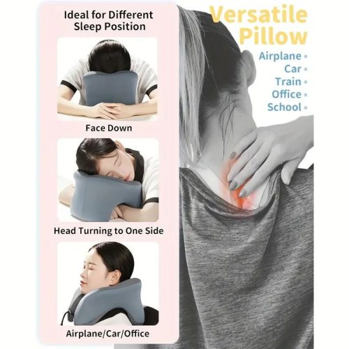 Blux Premium U-shaped cestovní polštář na krk – pohodlné spaní na cestách – černo-modrý