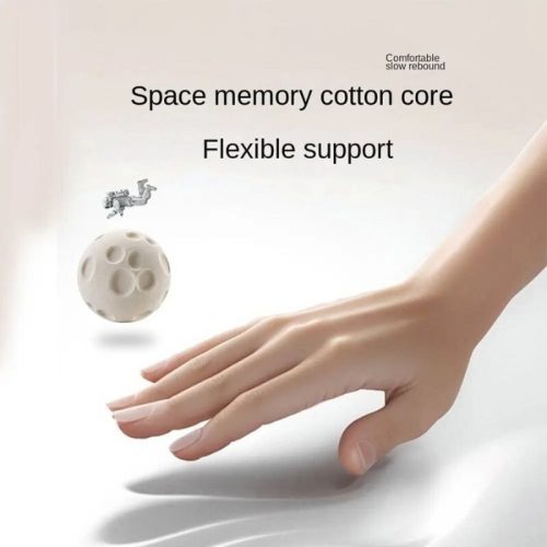 Cestovní polštářek na krk Blux z paměťové pěny s pouzdrem – 22×22×12 cm (±1 cm) – šedý