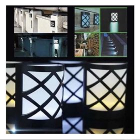 SOLAR Solární zahradní nástěnná dekorativní lampa