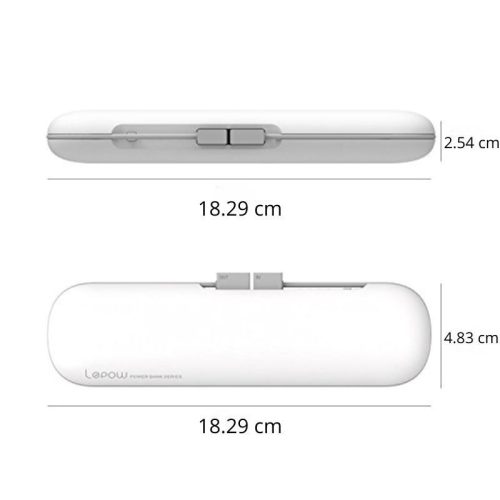 Přenosná powerbanka Lepow Simplicity 7800 mAh v bílé barvě – externí baterie pro telefon