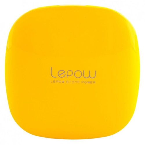 Přenosná baterie Lepow Moonstone – 3000 mAh, žlutá powerbanka, kompaktní USB nabíječka