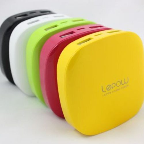 Přenosná baterie Lepow Moonstone – 3000 mAh, žlutá powerbanka, kompaktní USB nabíječka