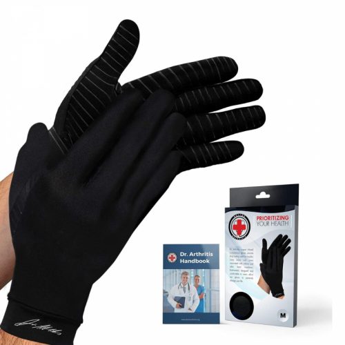 Kompresní rukavice Dr. Arthritis pro artritidu – velikost L, otevřený rukáv