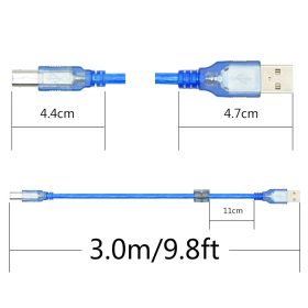   Kabel pro tiskárnu USB-B 3 m – USB 2.0, kabel pro připojení tiskárny a skeneru