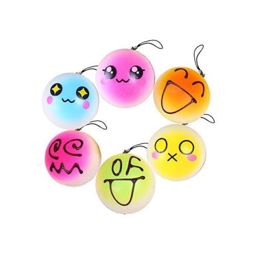 Sada 30 plyšových figurek Squishy na odbourávání stresu – lze připevnit na klíčenku nebo tašku