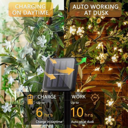 InnooTech LED řetězové světelné řetězy s motivem třešňového květu – 5 m, teplé bílé světlo