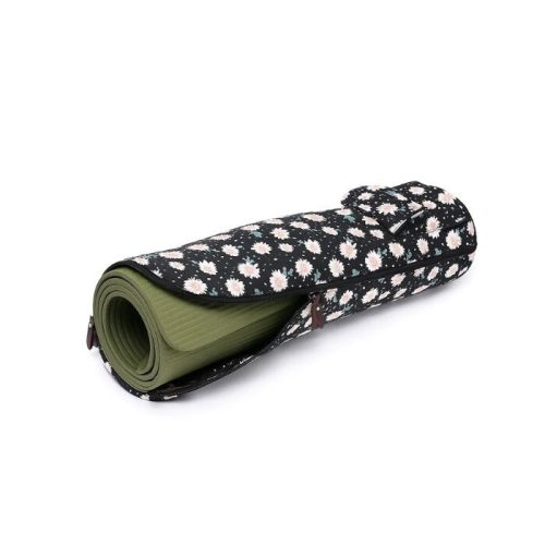 Taška na podložku na jógu BOENCE (černá, květinová)