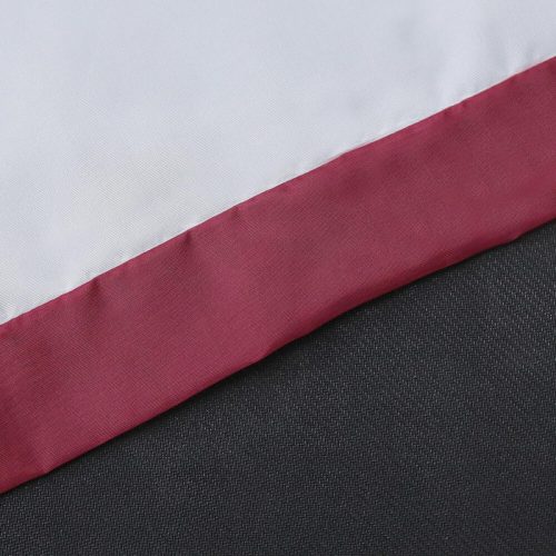 Bílý panelový závěs Joyswahl s vínově červeným pruhem – rozměr 120x45 cm