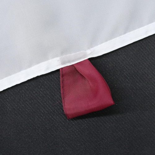 Bílý panelový závěs Joyswahl s vínově červeným pruhem – rozměr 120x45 cm