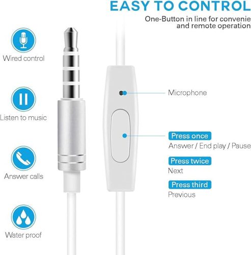 Drátová sluchátka ME-19 s vestavěným mikrofonem (černá)