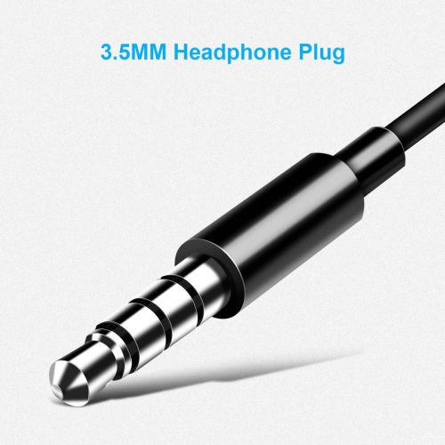 Drátová sluchátka ME-19 s vestavěným mikrofonem (černá)